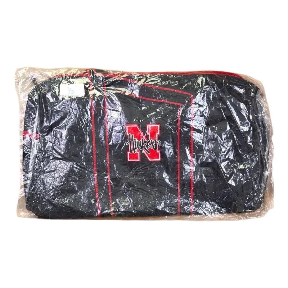 NWOT Alan Stuart Nebraska Huskers Black Duffel Bag